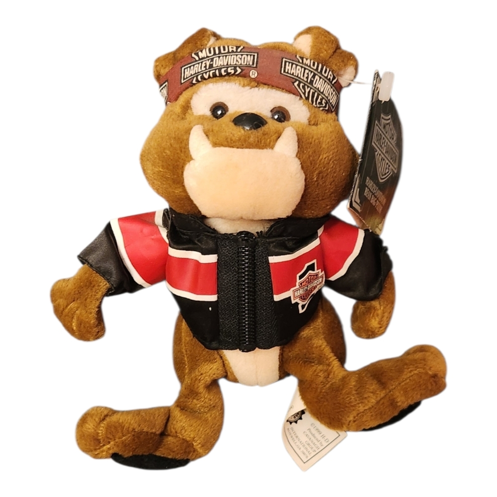 Vintage Harley-Davidson "Tanker" Bulldog Plush Toy
